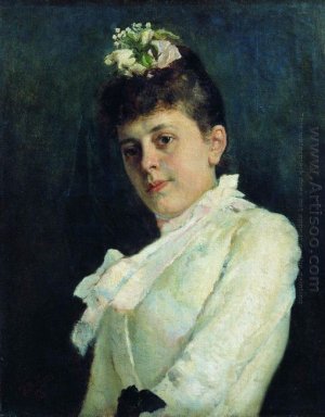 Olja Stående av en kvinna 1887