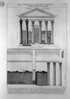 Il romano Antichità T 4 Zolla Xlv Tempio di Giunone In Portic