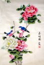 Pájaros y flores - Pintura china