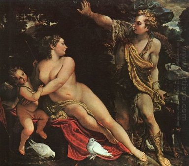 venus adonis e cupido 1590