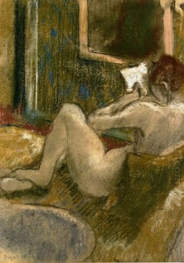 desnuda de la lectura trasera