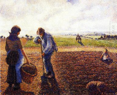 крестьяне в поле Eragny 1890
