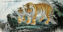 Tiger-Roi - Peinture chinoise