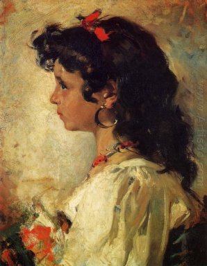 Tête d\'une fille italienne 1886