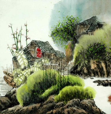 Здания - китайской живописи