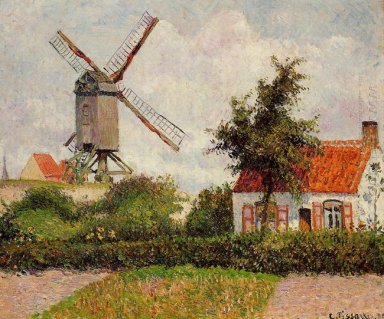 Windmühle bei knokke Belgien 1894