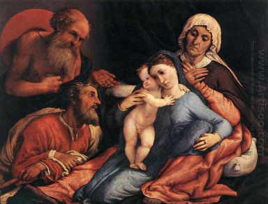 Madonna Dan Anak Dengan St Jerome St Joseph Dan St Anne 1534