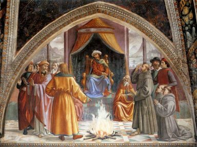 Den Trial By Fire St Francis Innan sultanen av Egypten 1485