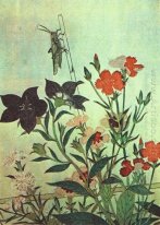 Beras Locust Red Dragonfly Pink Chinese Bell Flowers 1788