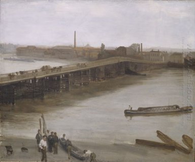 Brown e prata Ponte velha de Battersea
