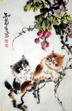 Cat - Chinesische Malerei