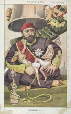 Sovrani No 50 caricatura di Sultan Abdul Aziz Della Turchia