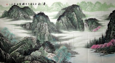 Bergen en water - Chinees schilderij