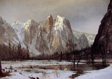 Catedral valle yosemite roca california 1872