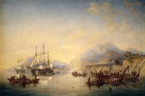 Erebus 'en de' Terror 'in Nieuw-Zeeland, augustus 1841