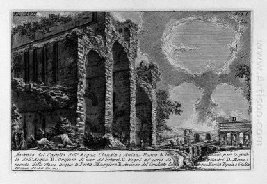 La Antigüedades romanas T 1 Placa Xvii del Aqua Claudia 1756