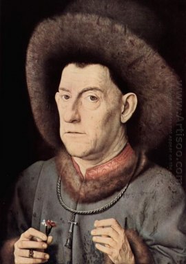 Porträt eines Mannes mit Nelke