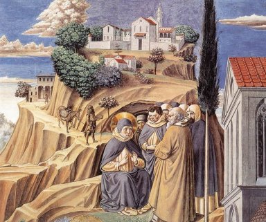 Besök Till munkarna i Mount Pisano 1465