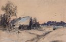 the village in winter 1890