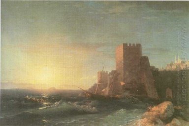 Towers auf dem Felsen in der Nähe Bosporus 1853