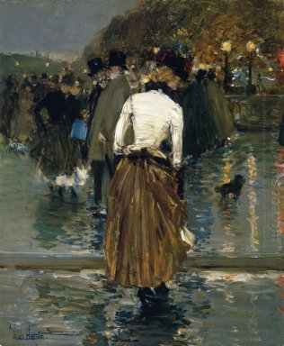 Promenade At Sunset Paris 1889