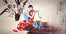 Sömnad flicka - Fengyi - kinesisk målning