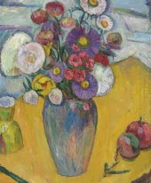 Flowers on a Yellow Table