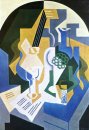 Stilleven met Fruitschaal en noodbaken/mandoline 1919