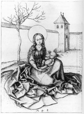 Madonna und Kind in den Couryard