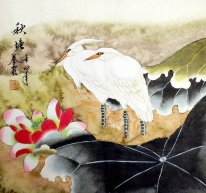 Kraan & Lotus Chinees schilderij