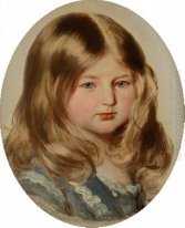 Studie för ett porträtt av prinsessan Amalie av Saxe Coburg Goth
