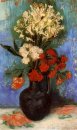 Vaas met anjers en andere Bloemen 1886