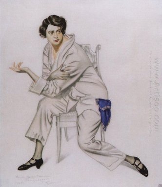 Retrato do artista Nadezhda Komarovskaya 1925