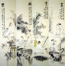 Philosoph, 4 Stück - Chinesische Malerei