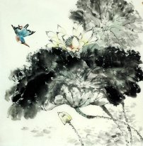 Lotus & Birds - Pittura cinese