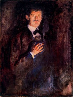 Zelfportret met brandende sigaret 1895