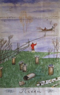 Ilustración Para Nikolay Nekrasov Bees Poema 1921