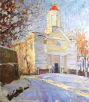 Paesaggio invernale con una Chiesa