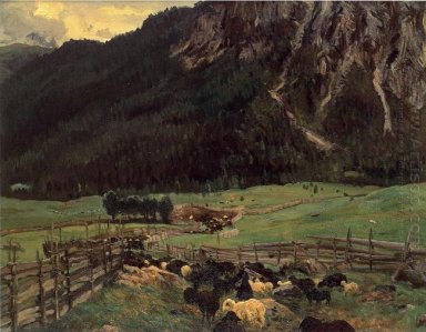 Schafstall in Tirol 1915