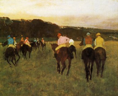 Race paarden in longchamp 1874
