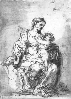 Мадонна с младенцем 1680 1