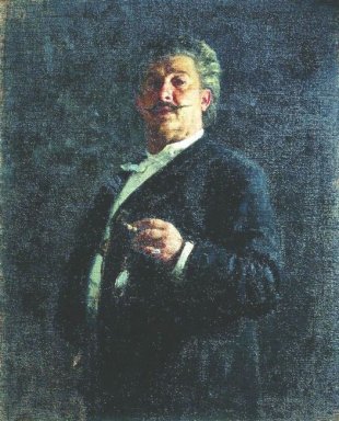 Portret van schilder en beeldhouwer Mikhail Osipovich Mikeshin 1