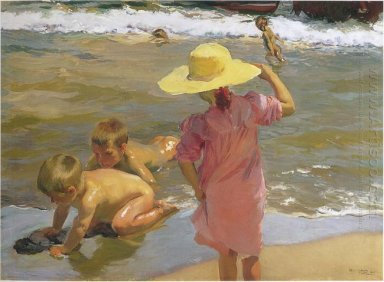 Niños En La Orilla Del Mar 1903