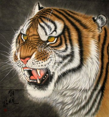 Tiger-Face - kinesisk målning