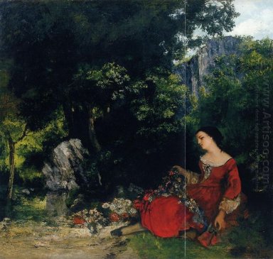 Frau Mit Garland 1856