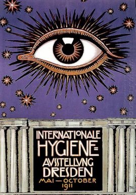 Cartel para la 1911 Exposición Internacional Higiene en Dresde