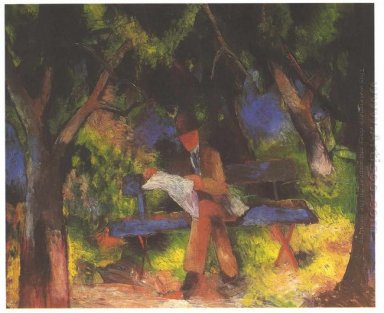 lecture homme dans le parc