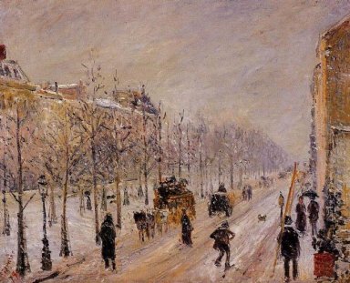 die Boulevards unter Schnee 1879