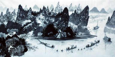 Montagne et de l\'eau - peinture chinoise