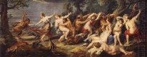 Diana y sus ninfas sorprendidas por los faunos 1638-1640